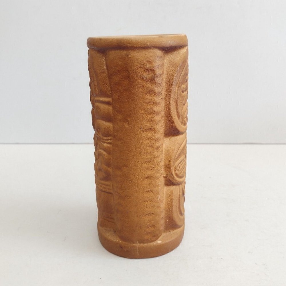 Vintage Ceramic Pottery Tiki Mug Cup Mendez Ruiz Aztec God Guatemala - Picture 4 of 11